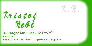 kristof nebl business card